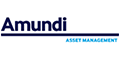 Amundi logo with blue and navy blue lettering