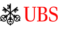 Logótipo da marca UBS com símbolo das três chaves e com o lettering a vermelho